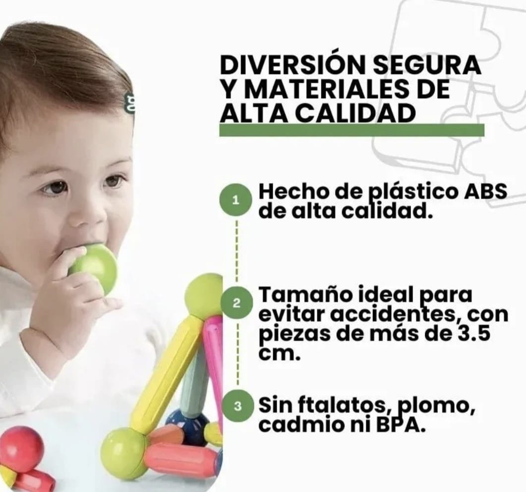 H - Bloques Para Armar Magnéticos 36 PCS